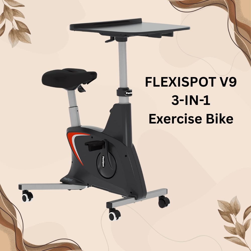 FLEXISPOT V9 3-IN-1 Exercise Bike, All-in-one Under Desk Bike with Pedal Exerciser