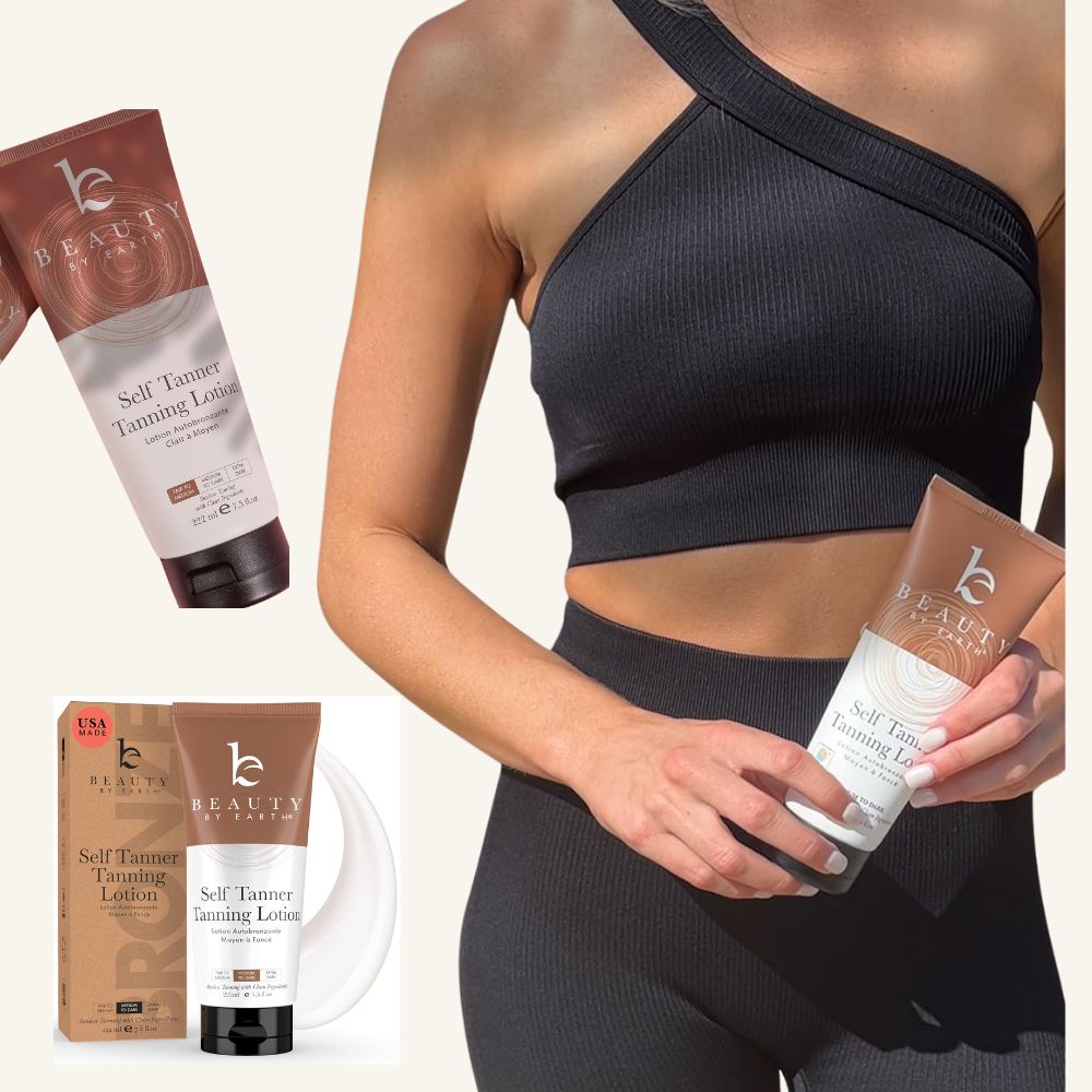 Self Tanner Natural & Organic Ingredients, Moisturizing Self Tanning Lotion with Aloe Vera
