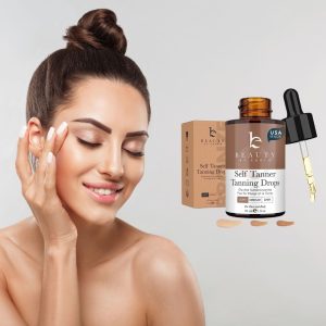 Self Tanning Drops for Face Organic & Natural Ingredients, Bronzing Face Tanning Drops with Aloe Vera