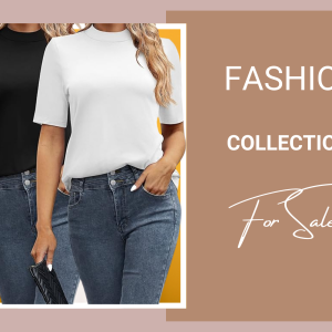 Ficerd 2 Pack Women's Business Casual Tops, Mock Neck Shirts Half Short Sleeve Turtleneck 1