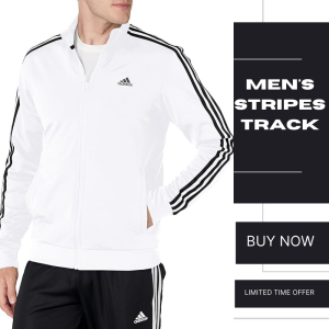 adidas Men's Essentials Warm-Up 3-Stripes Track Top
