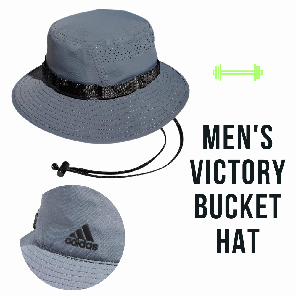 adidas Men's Victory Bucket Hat outdoors and sideline wide brim style for Sun 1