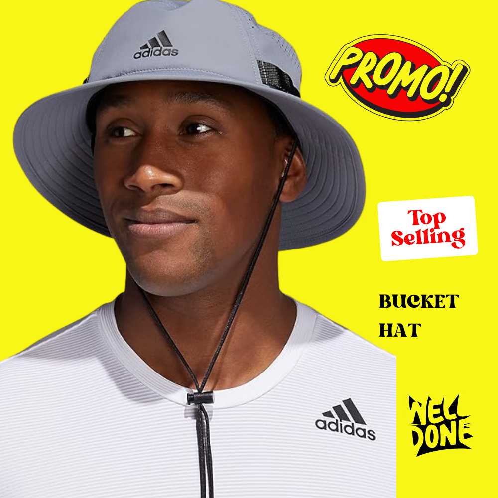 adidas Men's Victory Bucket Hat outdoors and sideline wide brim style for Sun 1